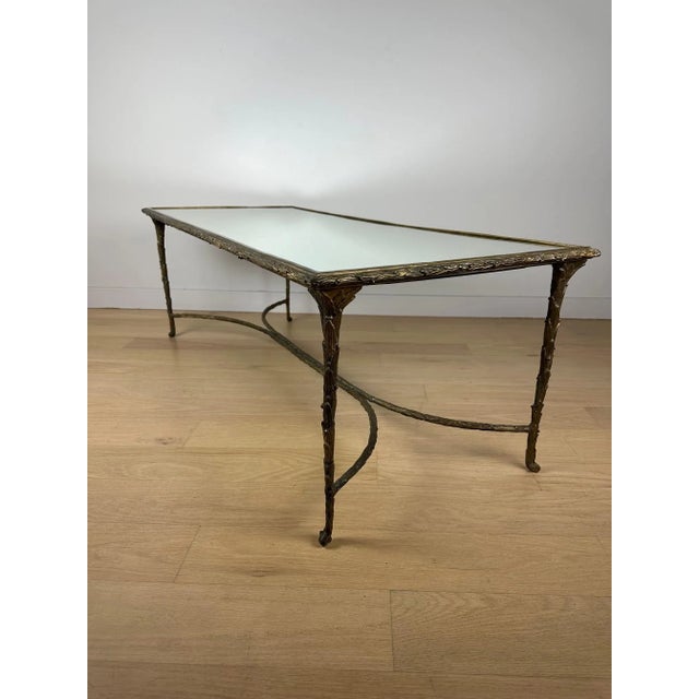 Maison BAGUES: Rare Gilt Bronze Side Table, France This exceptional and very elegant Maison Baguès table is in its...