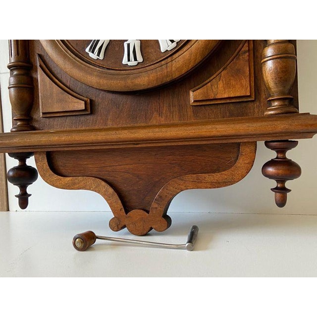 Elegant & Massive Large Wall Clock Late 19th Century - Circa 1880/1890 Made in France Henri II Style Finely Crafted Carved...