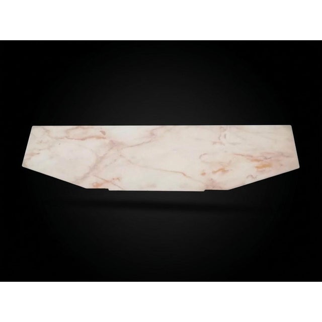 Wood Marble and Wood Wall Console Table by Osvaldo Borsani, Italy, 1950s For Sale - Image 7 of 18