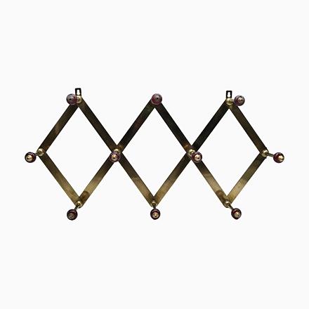 Gold Wall Coat Hanger AT4 by Luigi Caccia Dominioni for Azucena, Italy, 1950s For Sale - Image 8 of 8