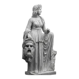 Melpomene – Classical Marble Muse Sculpture For Sale