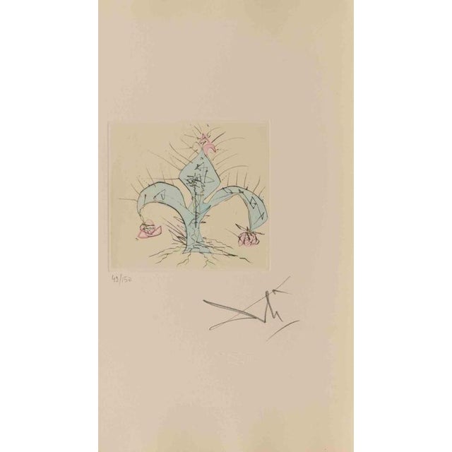Salvador Dali, Fleur-De-Lis, Edition 49/150, 1960s, Etching For Sale - Image 3 of 3