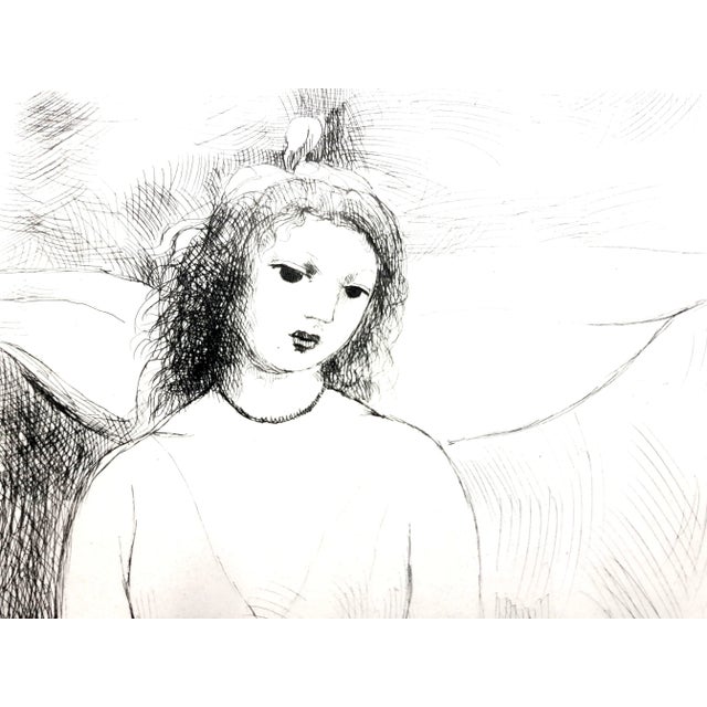 Early 21st Century Marie Laurencin - Woman Angel - Original Etching 1946 For Sale - Image 5 of 9