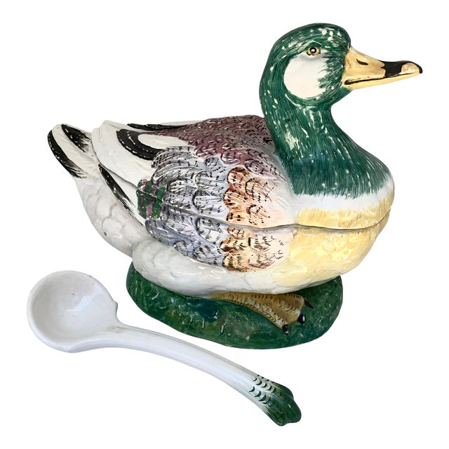 Vintage Duck Soup Tureen With Ladle 2 Pieces Chairish