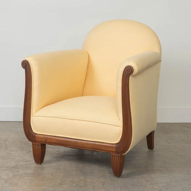French 1920s Art Deco Club Chair For Sale In Los Angeles - Image 6 of 16