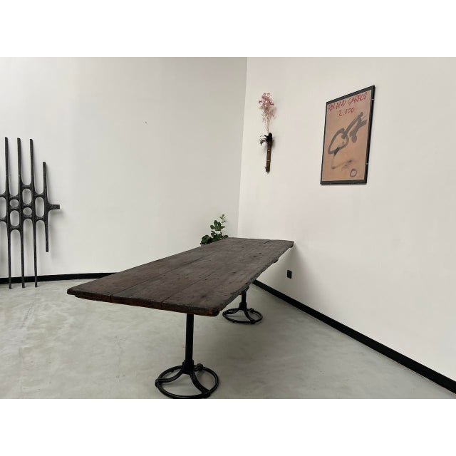 Large Wooden Table with Industrial Spirit, 1950s For Sale - Image 13 of 18