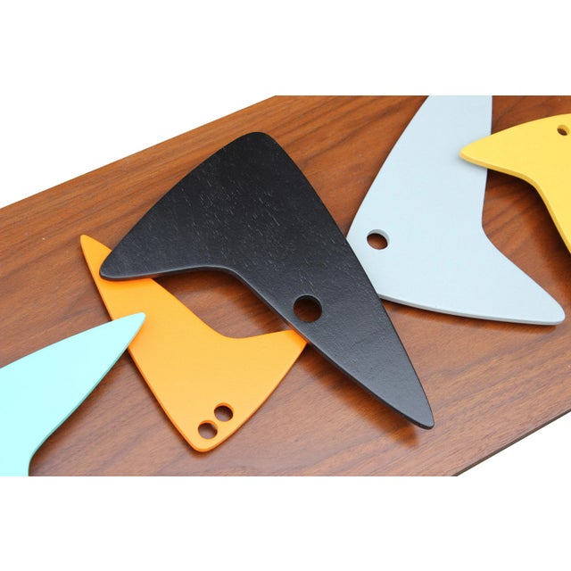 Mid Century Modern Art Boomerang Abstract Wall Sculpture For Sale - Image 4 of 10