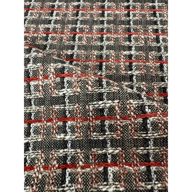 Transitional Nina Campbell's "Rodmell Chocolate Coral Fabric - 2 Yard Piece For Sale - Image 3 of 4