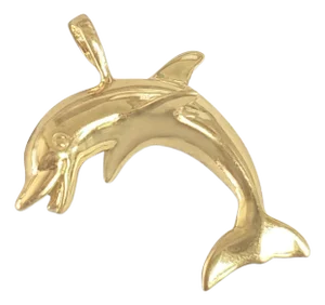 Polished Dolphin Charm/Pendant 14k Yellow Gold