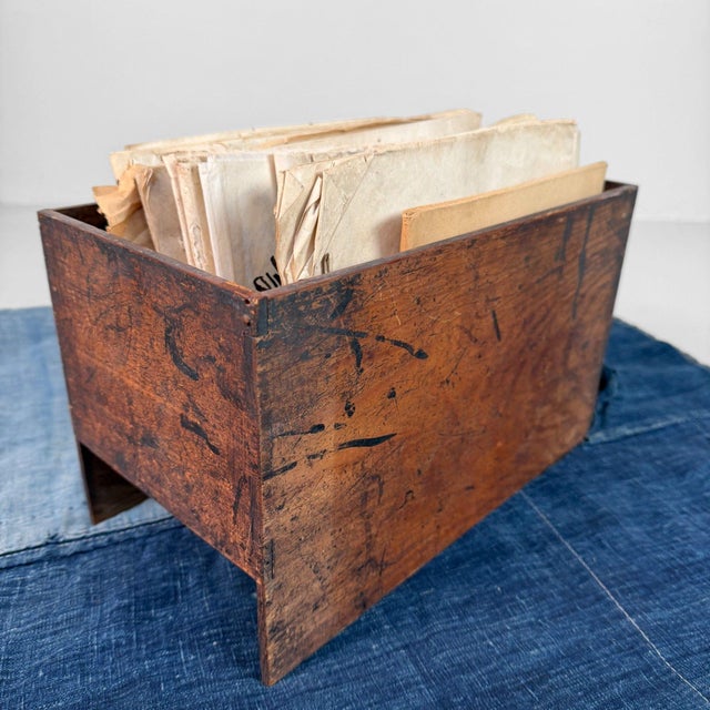 Japanese Wooden Filing Box with Calligraphy, 1920s-1950s For Sale - Image 14 of 14
