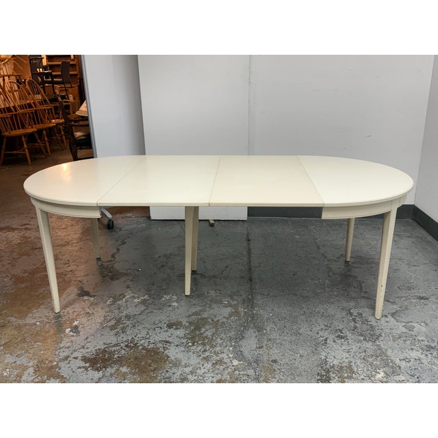 Ivory Carl Malmsten for Bodafors Herrgården Extension Dining Table, Mid 20 Century For Sale - Image 8 of 12