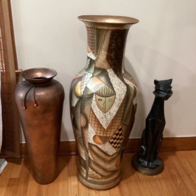 Alexander Kalifano Large Modern Impressionist Art Floor Vase, Circa 1980s For Sale - Image 12 of 12