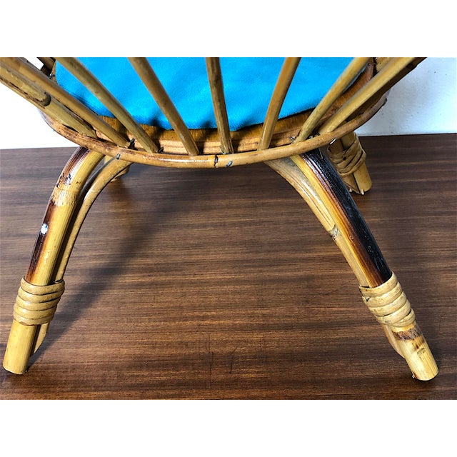 Wood Vintage Wicker Storage Box, Italy, 1960s For Sale - Image 7 of 16