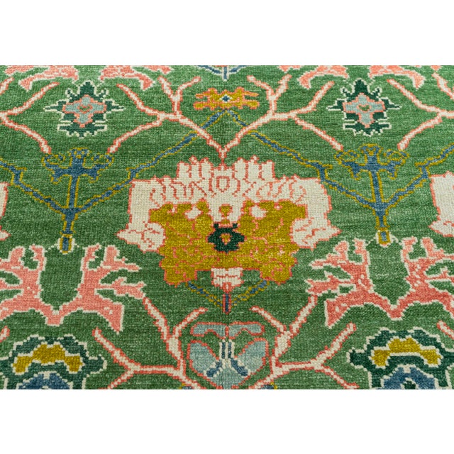 Contemporary Turkish Oushak Rug 8'10" x 10' For Sale - Image 3 of 4