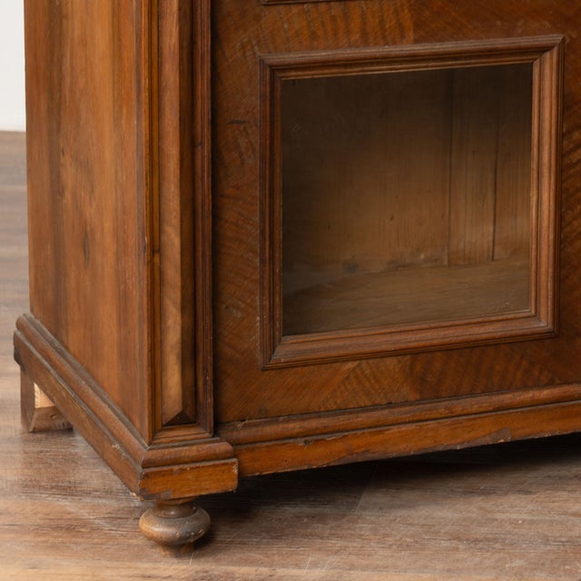 Pair, Late 19th Century Walnut Display Cabinet Bookcases With Glass Panels For Sale - Image 14 of 18