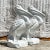 Vintage Coastal Painted Cast Concrete Pelicans - A Pair For Sale In West Palm - Image 6 of 8