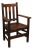 Antique Stickley Brothers Mission Oak Armchair For Sale