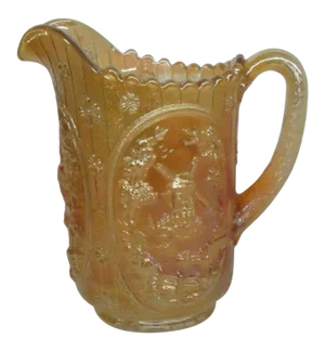 Imperial Glass Windmill Marigold Carnival Glass Lemonade Water Pitcherb
