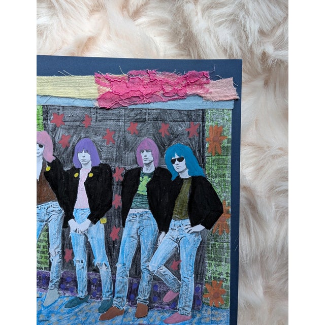 Ramones Contemporary Mixed Media Collage For Sale - Image 4 of 6