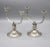 Pair of candelabras in pewter by ib just andersen for g a b, guldsmedsaktiebolaget. Dated 1930. 4-stamped under base, the...