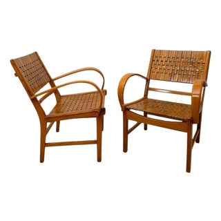 Gelenka Armchairs in Solid Beech Wood, Germany, 1950, Set of 2 For Sale