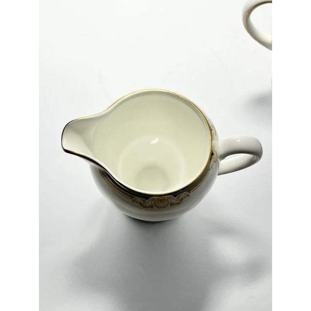 Contemporary 1990s Wedgwood “Cavendish” Bone China Creamer Sugar Bowl Set For Sale - Image 3 of 8