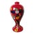 Vintage Murano-Style, Millefiori Hand Blown Red Art Glass Vase For Sale