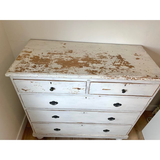 19th Century Antique English Pine Painted Dresser Chairish