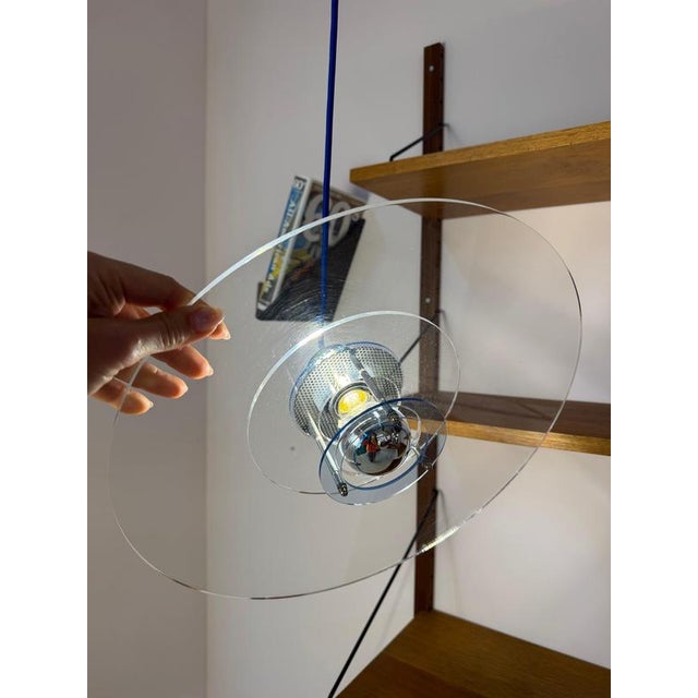 Futurism from Design Light: This Danish louvered lamp (model Space) brings the spirit of the Space Age into your home with...