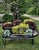 This super sturdy, cast iron, vintage Park/Garden bench has been sandblasted and powder coated with a rich, glossy-black...