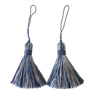 Petite Blue Tassels - a Pair For Sale