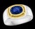 1 1/2 Ct Oval Natural Blue Sapphire Engagement Ring in 18 Karat Two-Tone Gold For Sale - Image 17 of 18