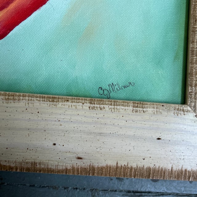 Contemporary Original Abstract Red Pepper Still Life Painting For Sale - Image 4 of 5