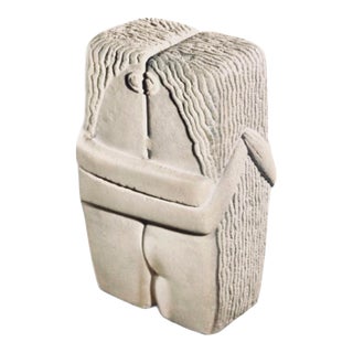 Rare Vintage Constantin Brancusi Bauhaus Nouveau Modern Exhibition Sculpture 1916 the Kiss Philadelphia Museum of Art For Sale