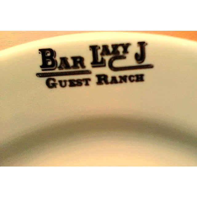 This is a beautiful, matching pair (set of 2) heavy-duty ceramic Bar Lazy J Ranch Western plates manufactured by the H.F....