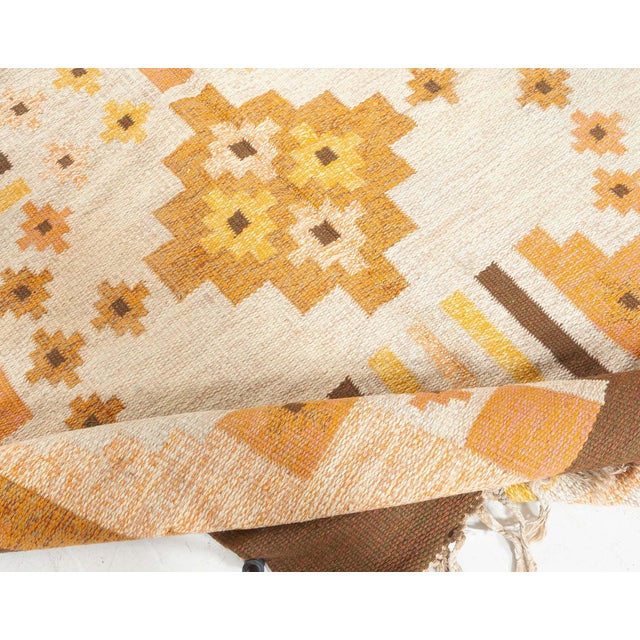 Mid 20th Century Doris Leslie Blau Swedish Flat Weave Rug by Mary Sandberg For Sale - Image 5 of 8