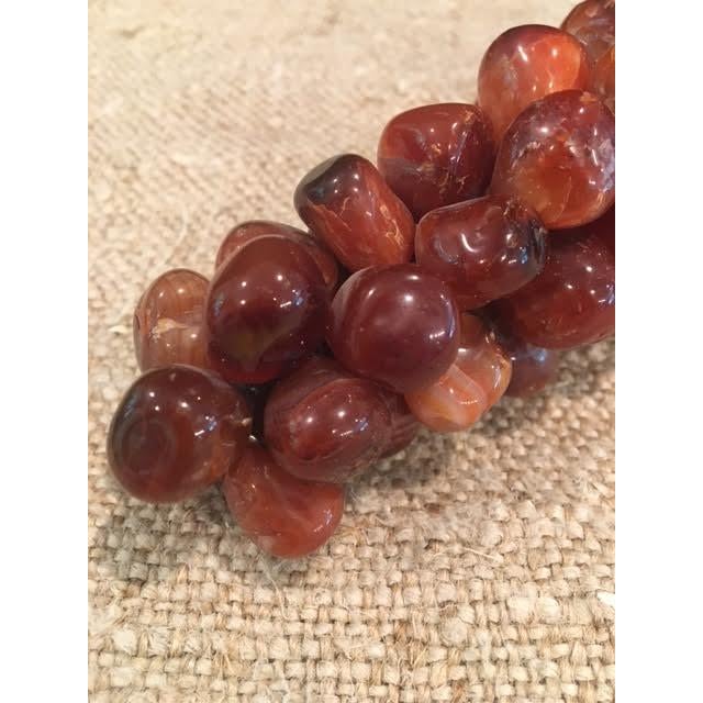Metal Mid 20th Century Red Agate Grape Cluster For Sale - Image 7 of 8