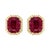 12 Carat Natural Burma Ruby and Diamond Earring in 18 Karat Yellow Gold For Sale - Image 15 of 18