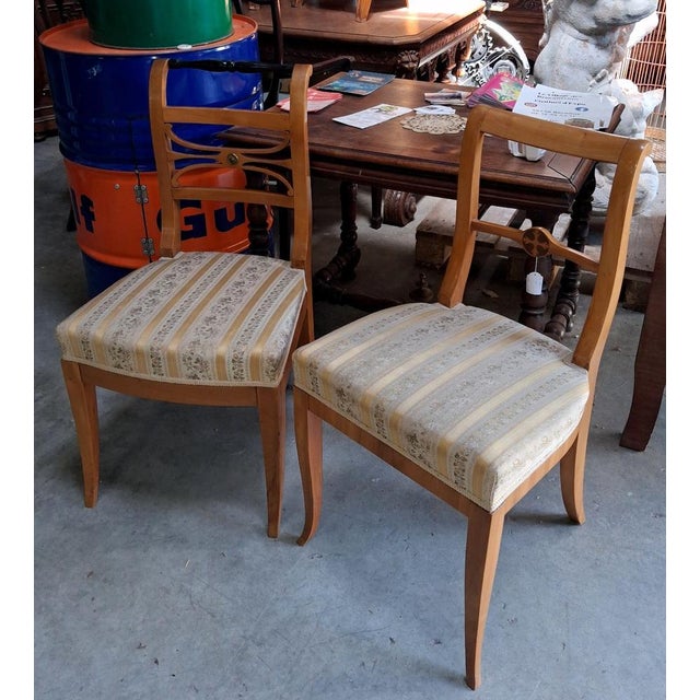 Biedermeier Chairs in Light Wood, 1800s, Set of 2, in Good conditions. Designed before 1890