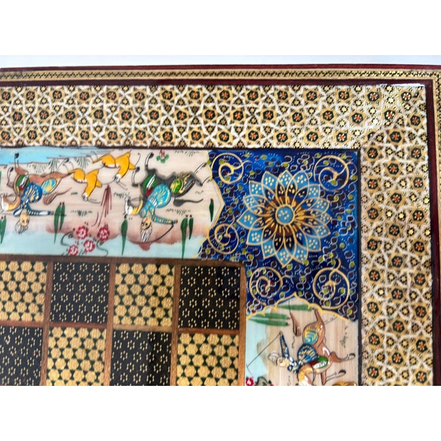 Persian Khatamkari Backgammon and Chess Box For Sale In Palm Springs - Image 6 of 18