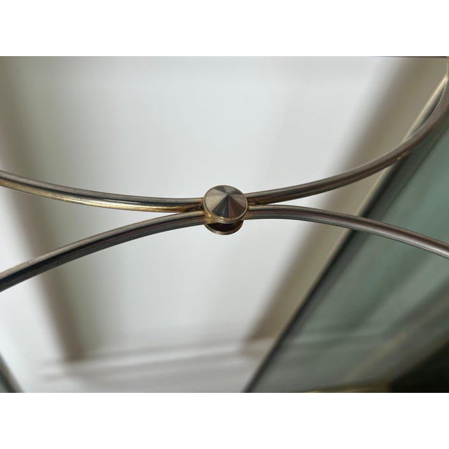 1940s Neoclassical silver metal shelves in the style of Maison Jansen For Sale - Image 10 of 12