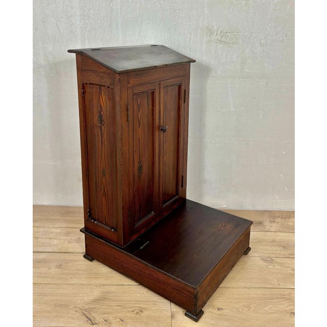 Prayer Pedestal in Pine, 1920s For Sale - Image 4 of 13