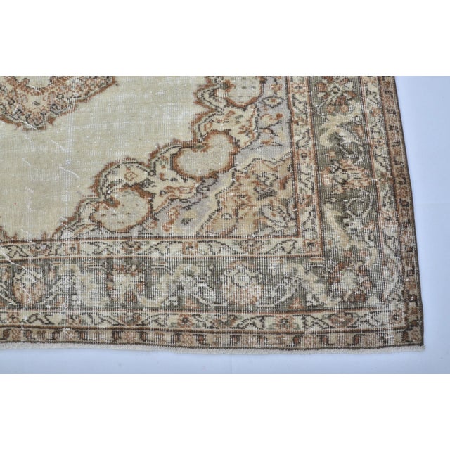 1960s Handmade Turkish Pastel Unique Area Rug For Sale - Image 9 of 11