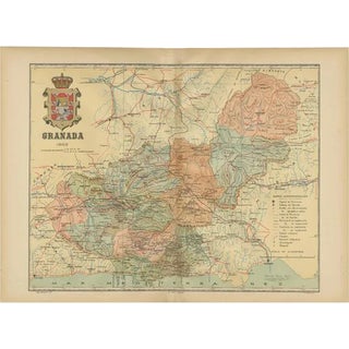 Cartographic Exploration of Andalusias Mountainous Province, 1902 For Sale