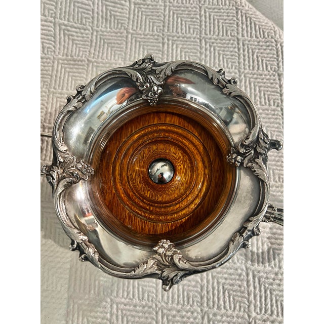Late 19th Century Victorian Silver Plate Double Decanter or Wine Coaster Trolley Made by Sheffield Silversmiths For Sale - Image 5 of 10