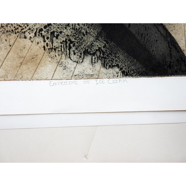 Mid-Century Modern Mid Century Surreal Abstract Color Etching by Tony Bass For Sale - Image 3 of 6