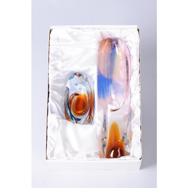 Mid-Century Modern Vase with Ashtray by Josef Rozínek for Novy Bor Glassworks, Czech, 1950s, Set of 2 For Sale - Image 13 of 13