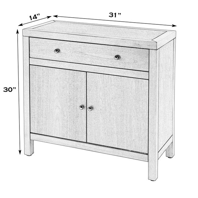 Modern Nora 31 in. W Wood 1 Drawer 2 Door Accent Storage Cabinet, White For Sale - Image 3 of 8