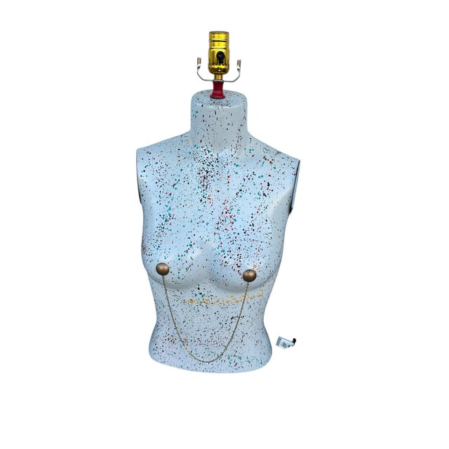 1980s Torso Male and Female Maniquíes Table Lamps - a Pair For Sale - Image 4 of 5