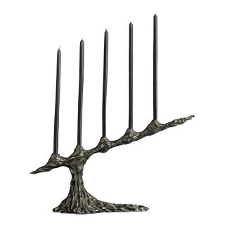 Omnia Vanitas Vanité 9 Candelabra in Patinated Cast Bronze by William Guillon For Sale